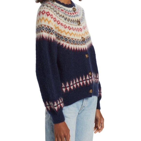 DÔEN Amble Fair Isle-Inspired Mohair-Blend Cardigan (Medium) - Picture 3 of 16